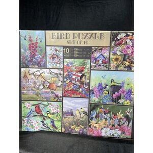 Gemstone Bird Puzzle Set of 10 Jigsaw Puzzles 2-100pc 4-300pc 4-500pc NEW Sealed
